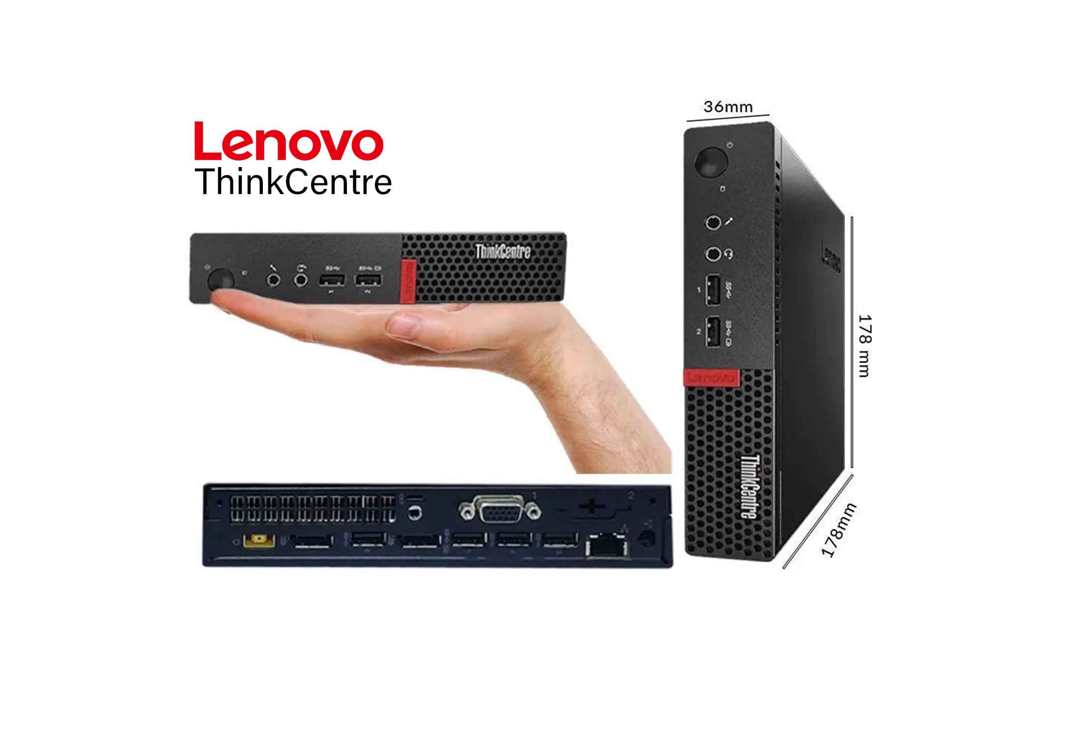 Lenovo ThinkCentre M910x Tiny i5-6500 8GB RAM 256GB NVMe WiFi