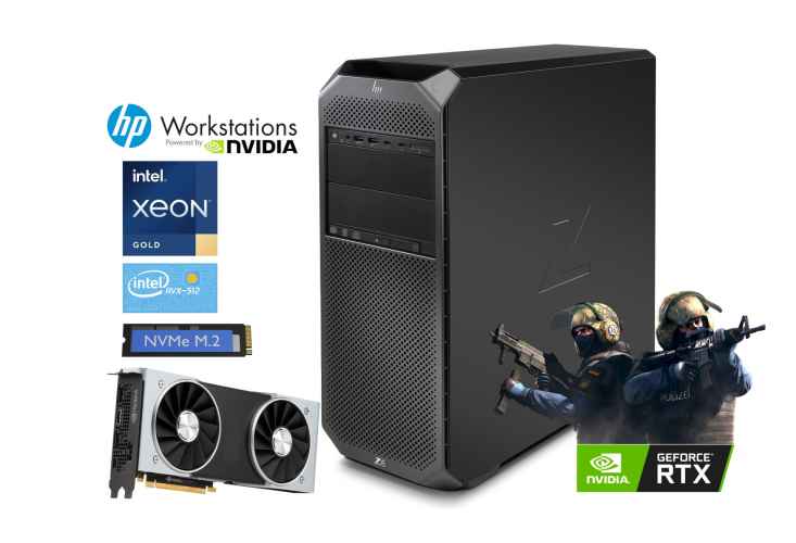 HP Z6 G4 Workstation Xeon Gold 6254 64GB RAM NVMe RTX 5070
