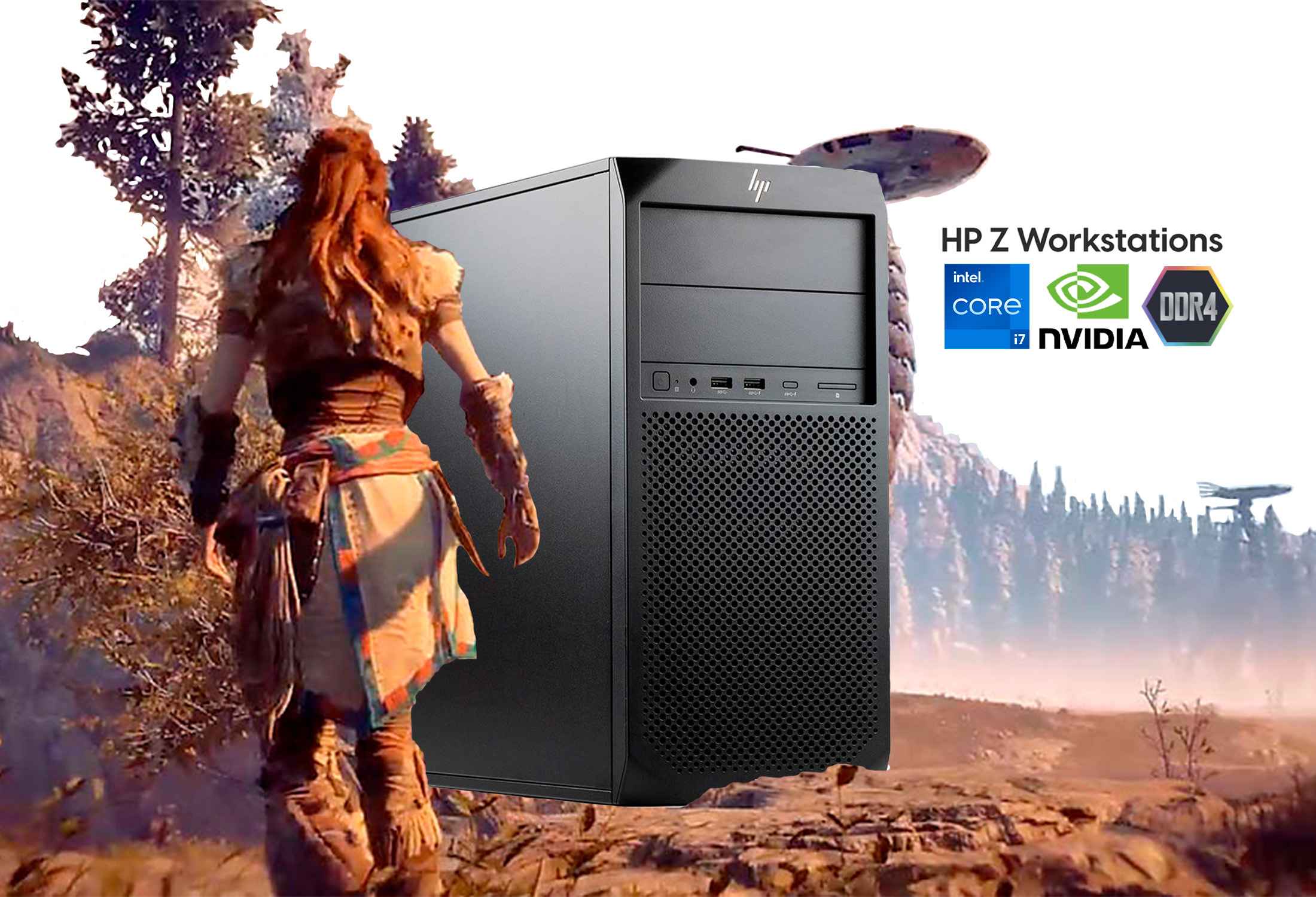 HP Z2 G4 Workstation i7-8700 32GB RAM 512GB NVMe GTX 1660