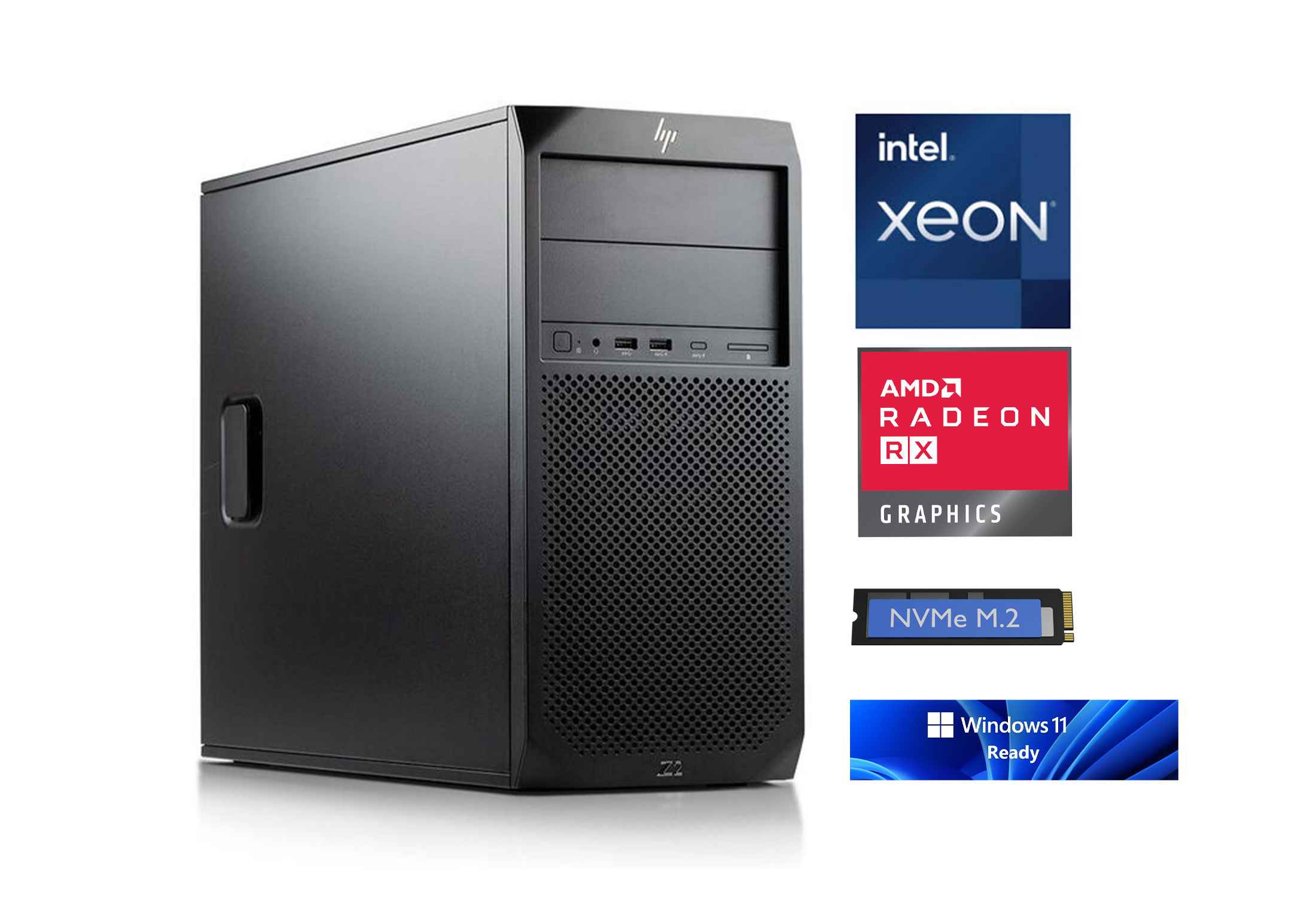 HP Z2 G4 Workstation Xeon E-2144G NVMe Radeon RX 6650 XT