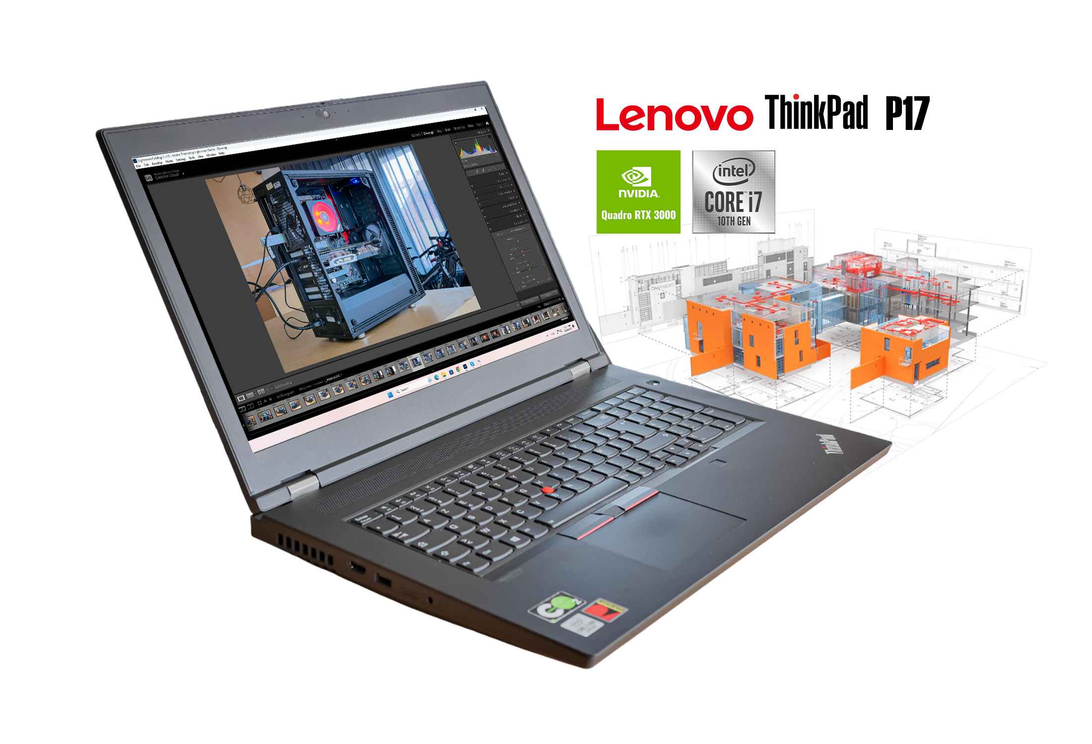 Lenovo Thinkpad P17 G1 i7-10850H 32GB RAM NVMe IPS RTX 3000 Camera
