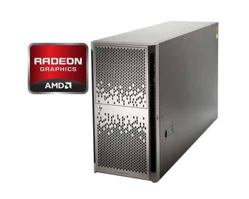 HP ProLiant ML350e G8, Intel Xeon E5-2403, AMD Radeon RX 550