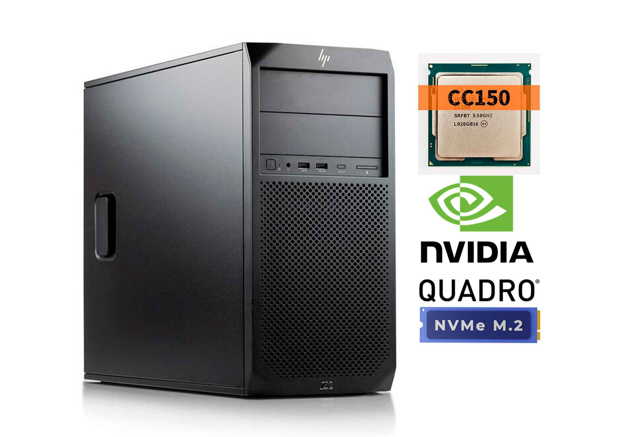 HP Z2 G4 Workstation 8/16 Cores Intel CC150  512GB NVMe  Quadro M4000