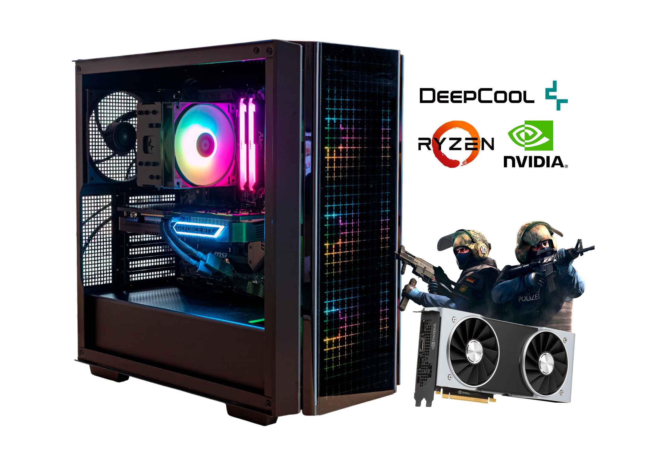 DeepCool 8/16 Cores Ryzen 7 3700X NVMe Nvidia RTX 4060