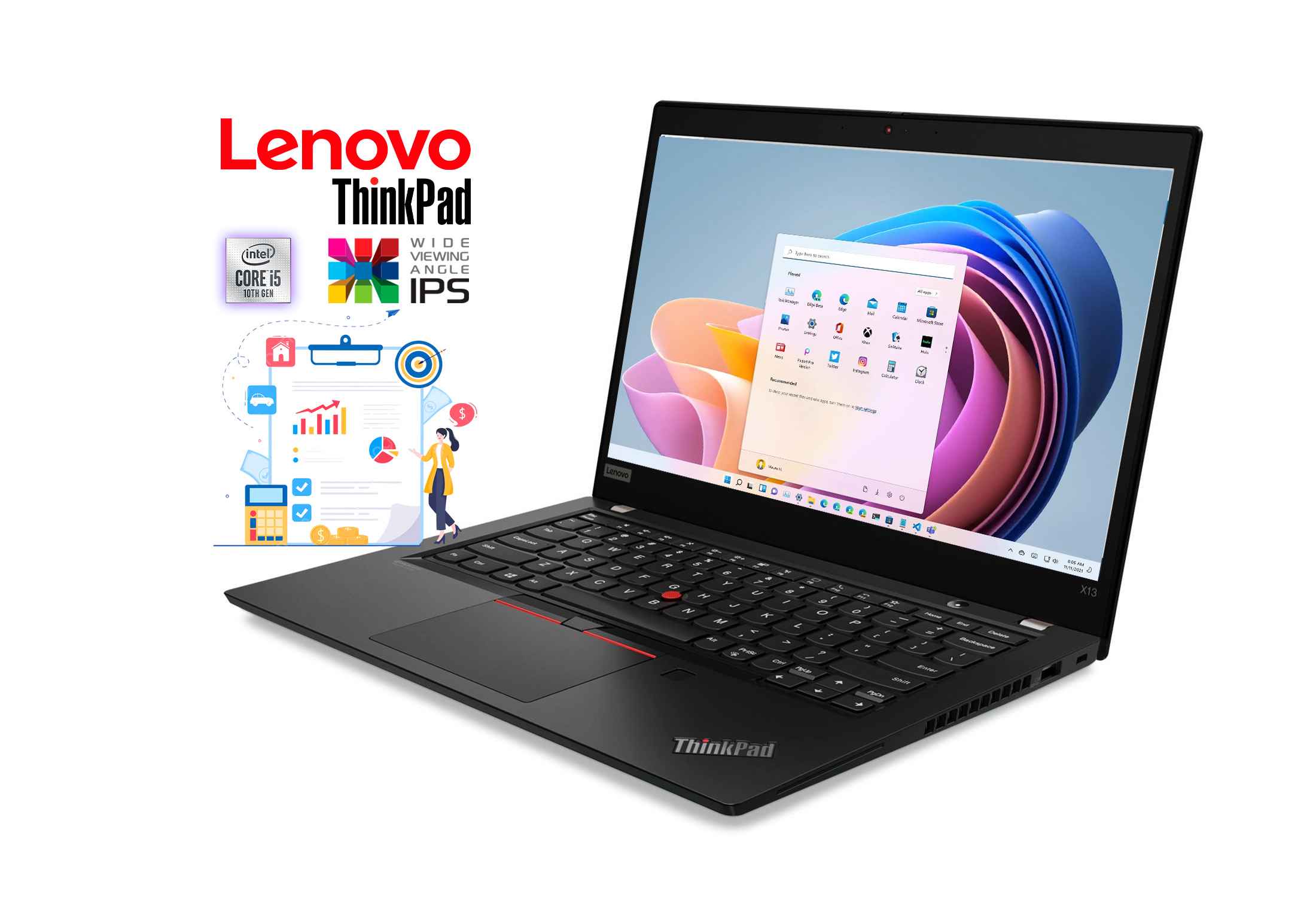 Lenovo Thinkpad X13 G1 i7-10510U NVMe FHD IPS Camera