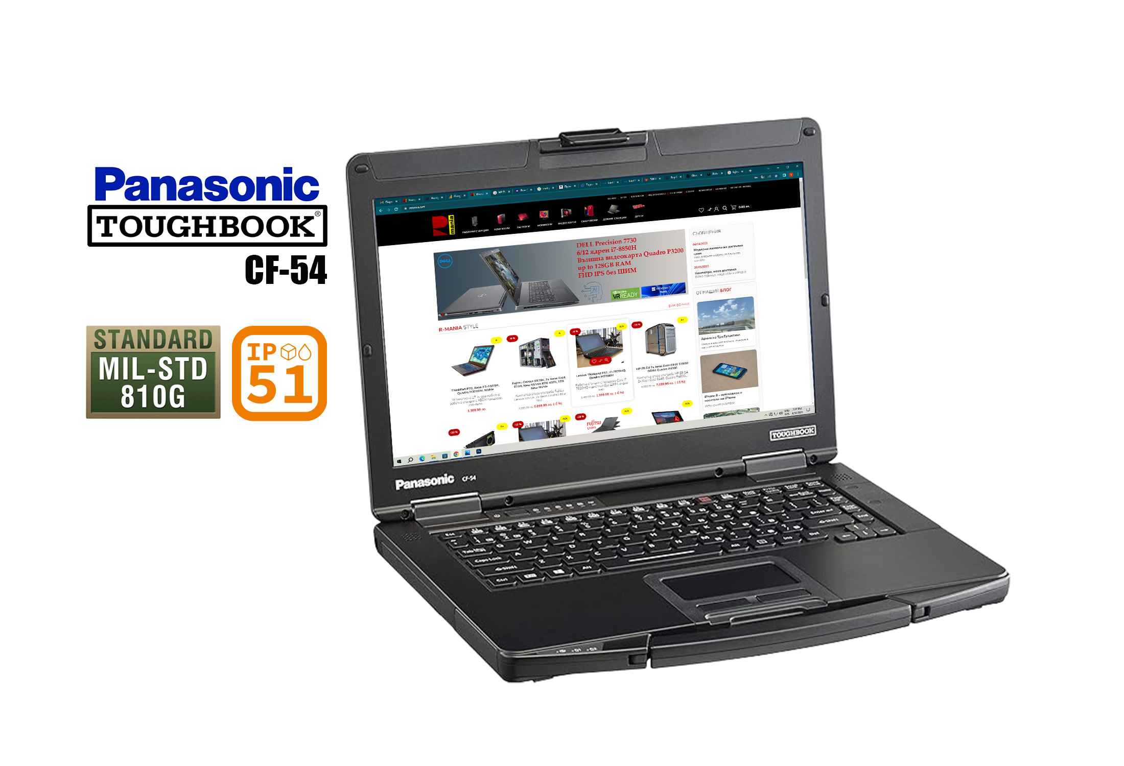 Panasonic Toughbook CF-54 MK1 i5-5300U 16GB RAM m2 SSD IPS Mid Batt