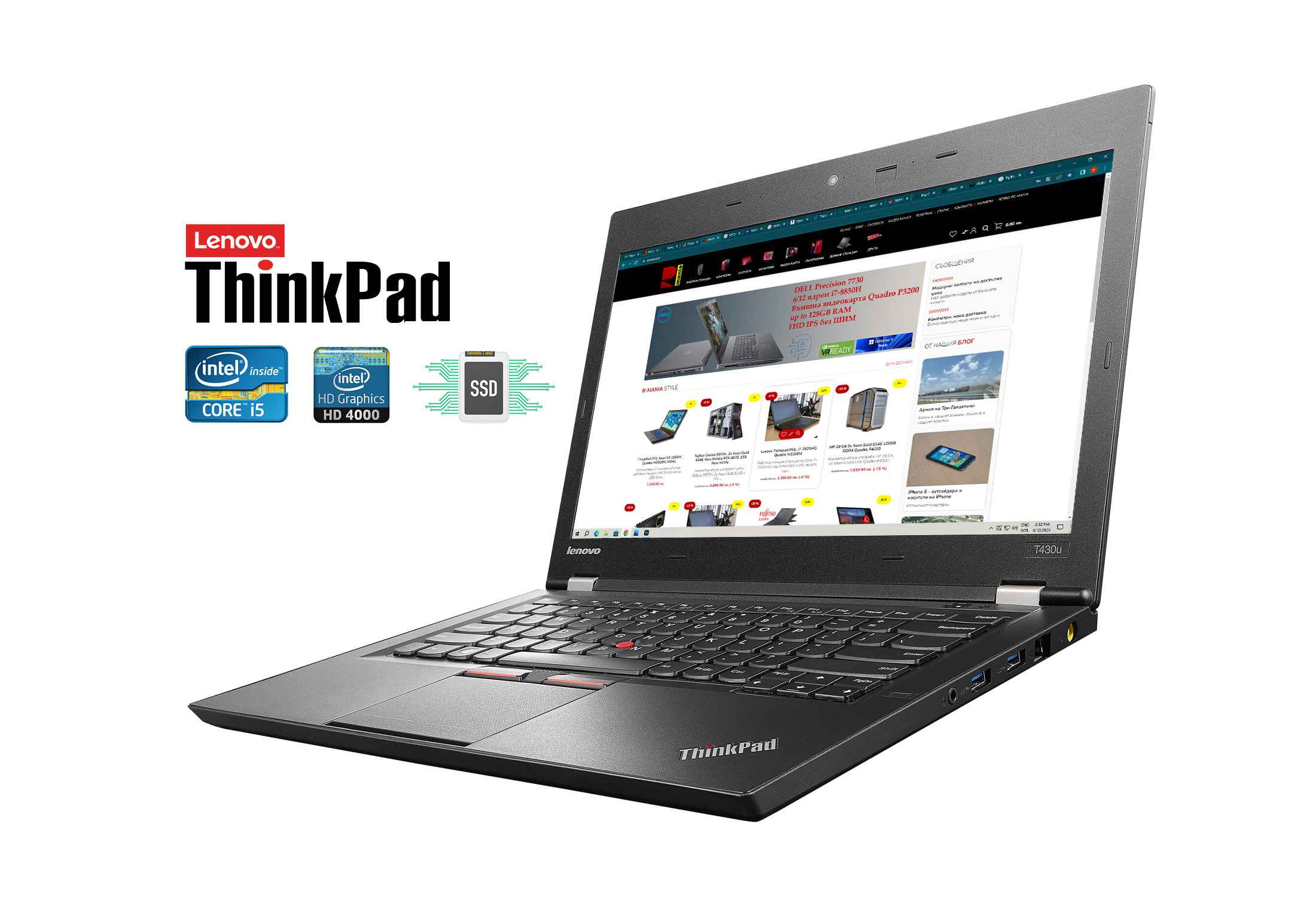 Lenovo Thinkpad T430U  i5-3317U  8GB RAM  128GB SSD  Camera