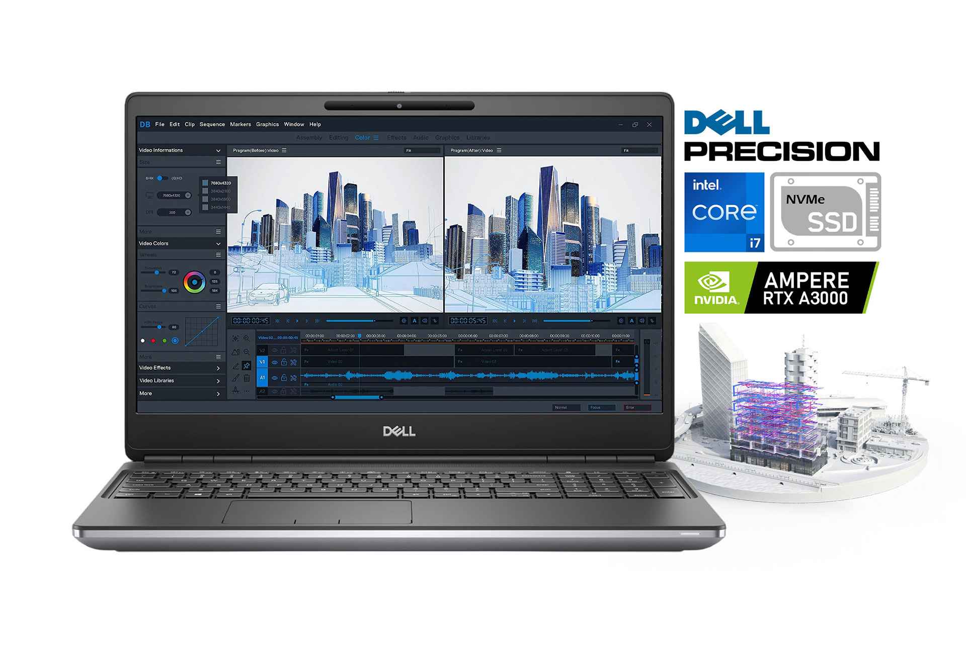 DELL Precision 7560 i7-11850H 32GB RAM NVMe IPS RTX A3000