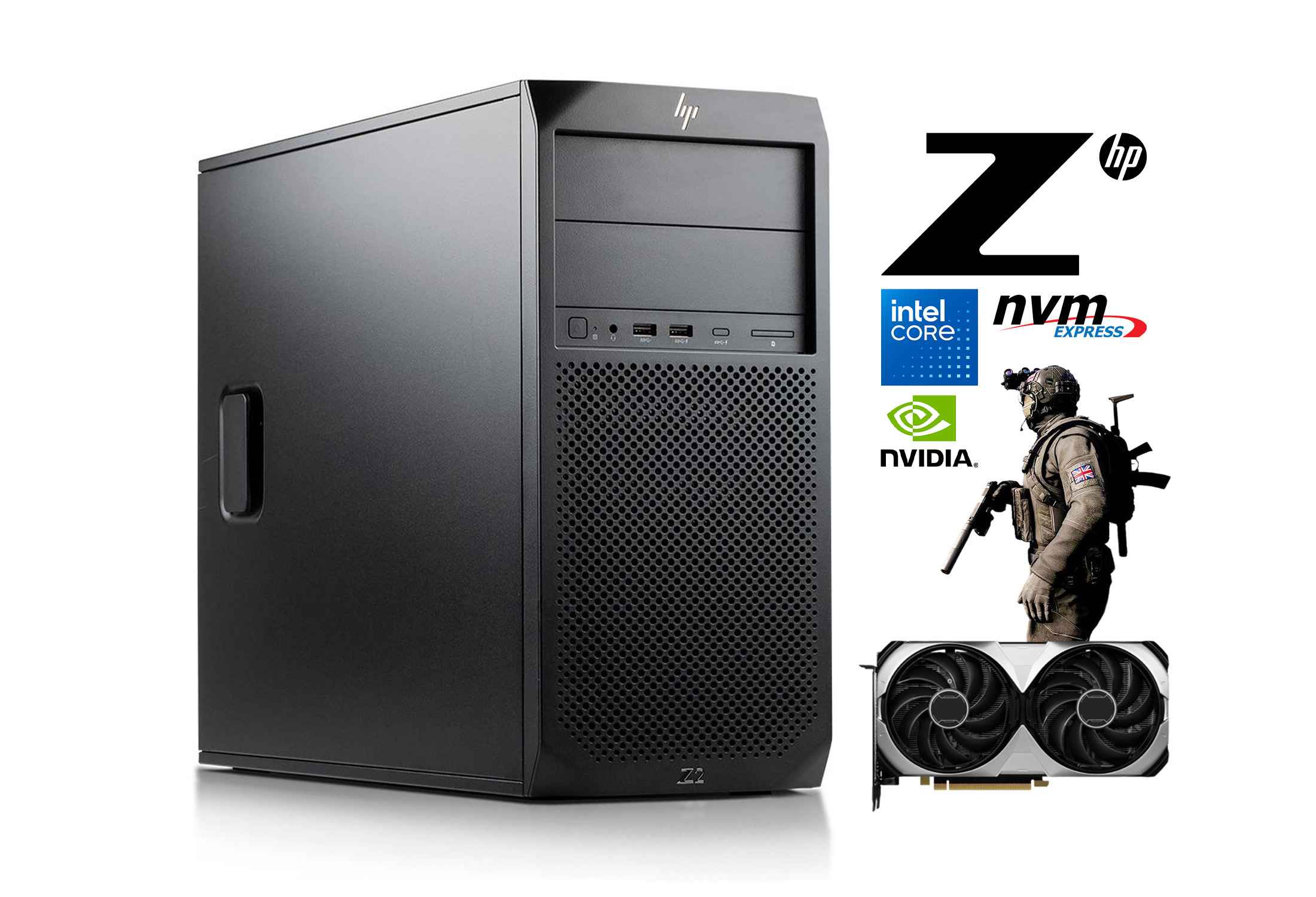 HP Z2 G4 Workstation i7-8700K 32GB RAM 512GB NVMe RTX 3050