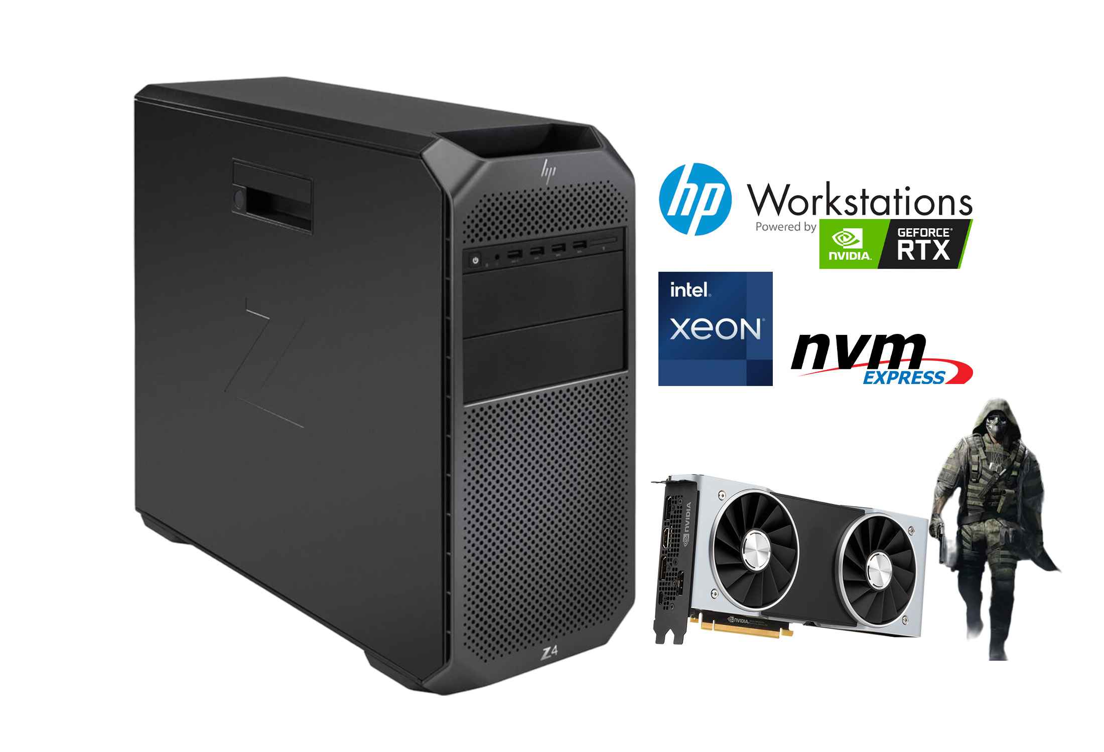 HP Z4 G4 Workstation Xeon W-2225 32GB RAM 512GB SSD RTX 4060