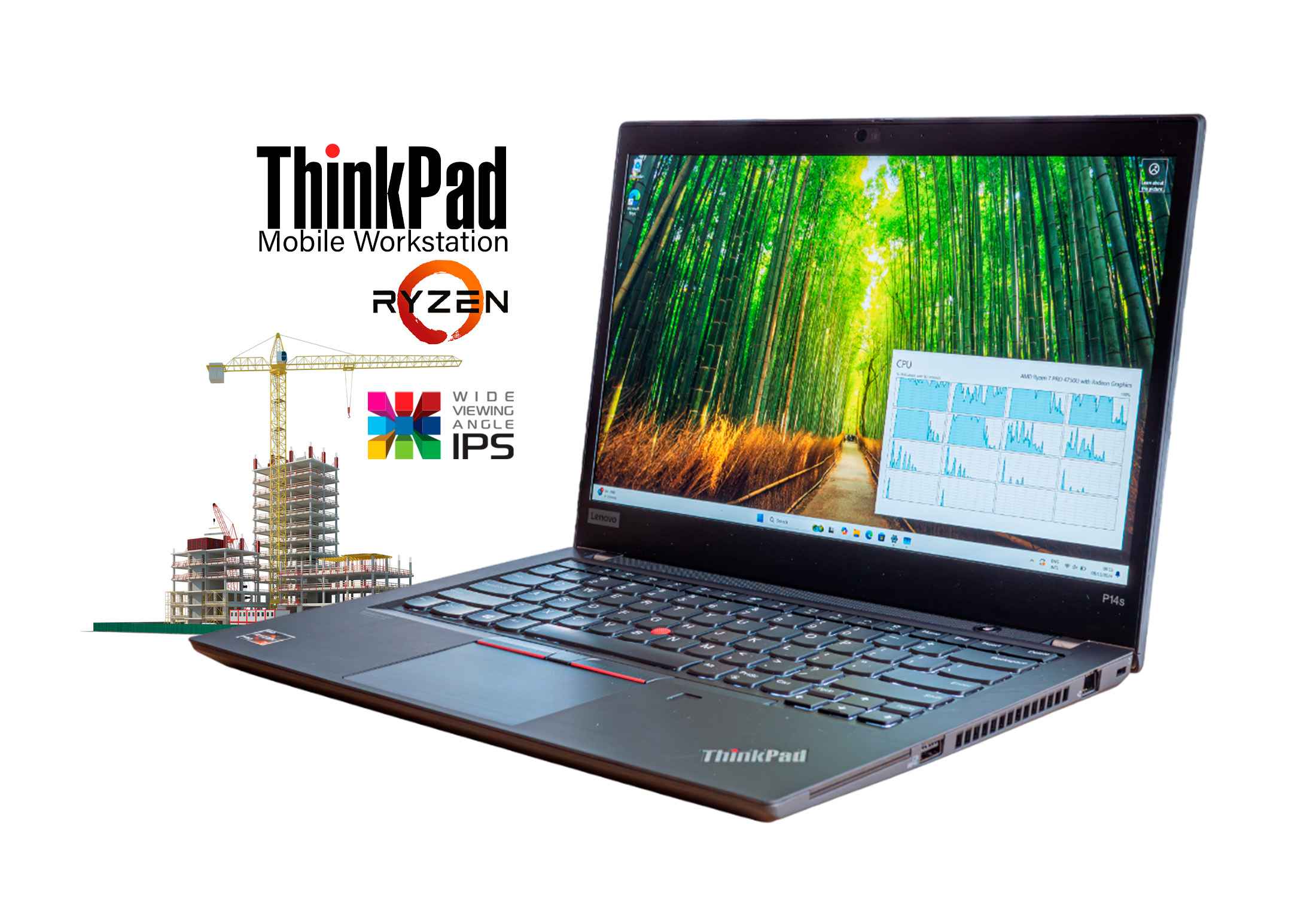 Lenovo Thinkpad P14s G1 8/16 Cores Ryzen 7 Pro 4750U NVMe FHD IPS