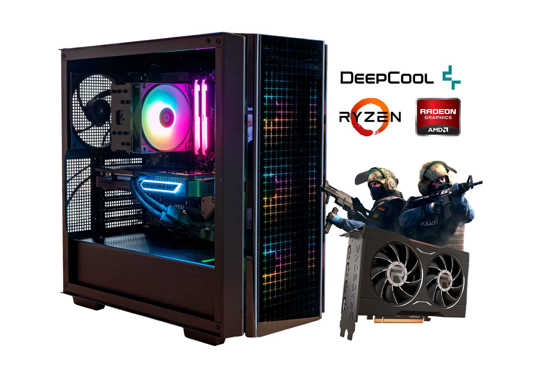 DeepCool 8/16 Cores Ryzen 7 3700X NVMe Radeon RX 7600