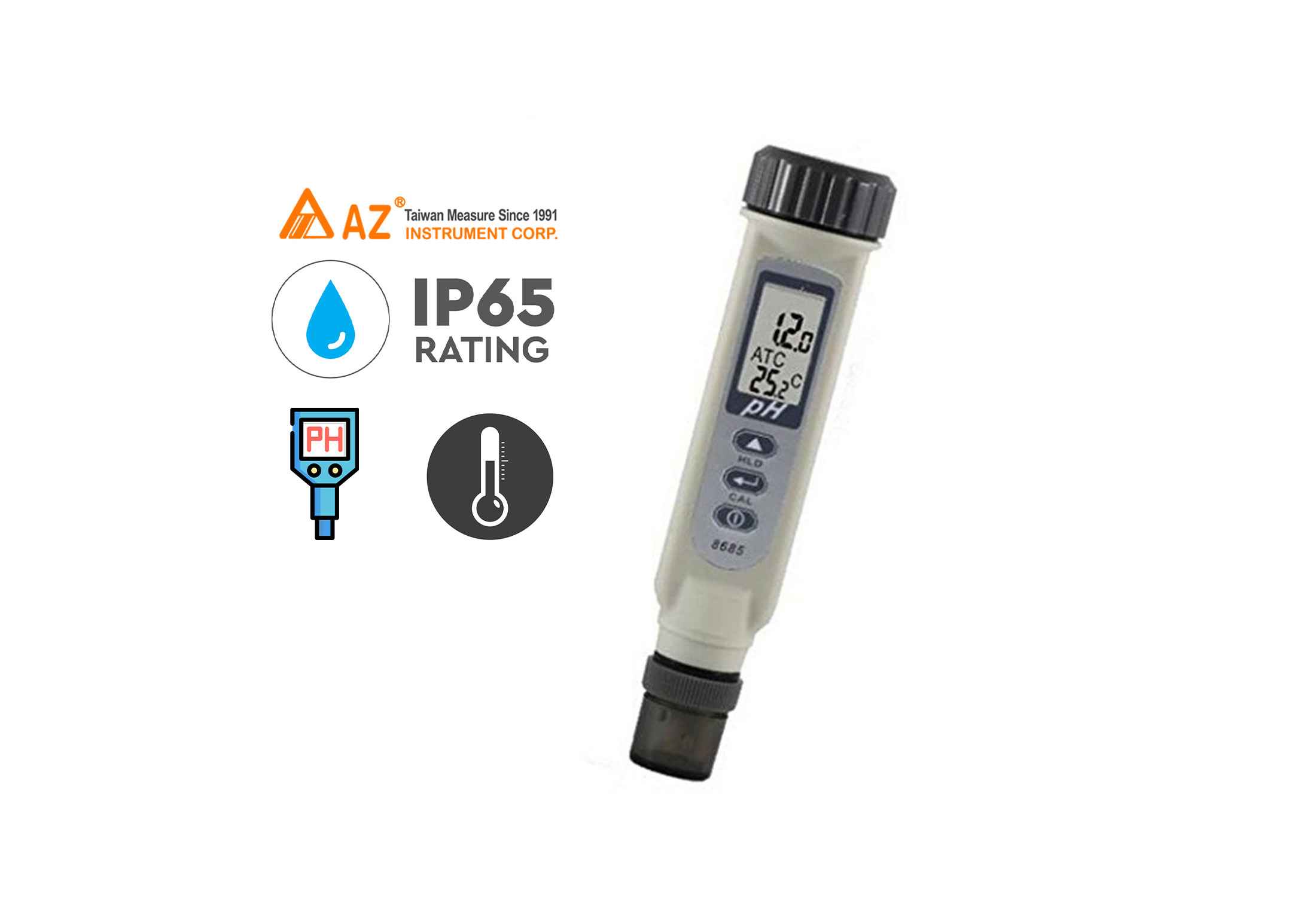 8685 AZ Water Quality Testing pH Pen