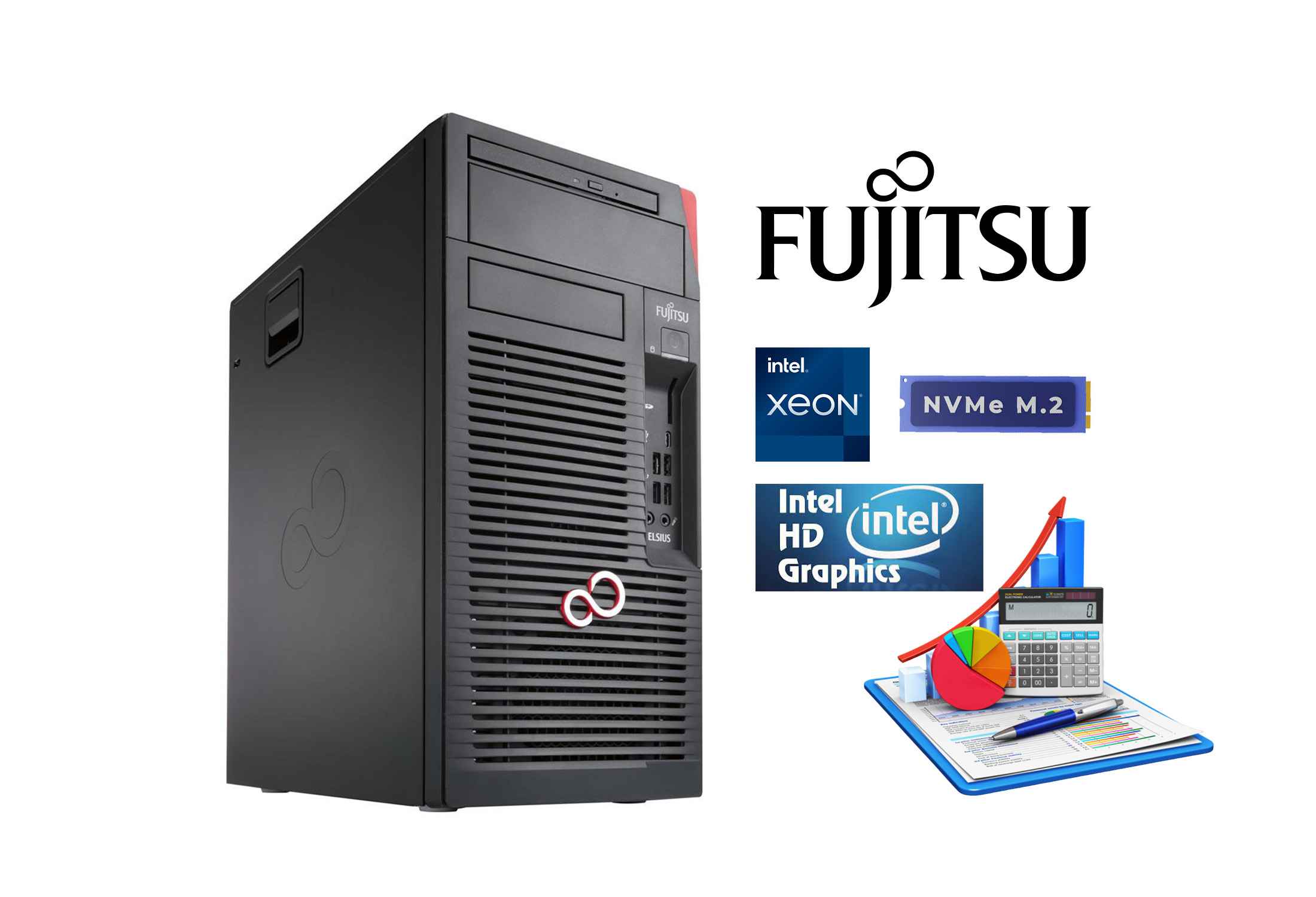Fujitsu Celsius W570 Xeon E3-1245 v6 16GB RAM NVMe+HDD