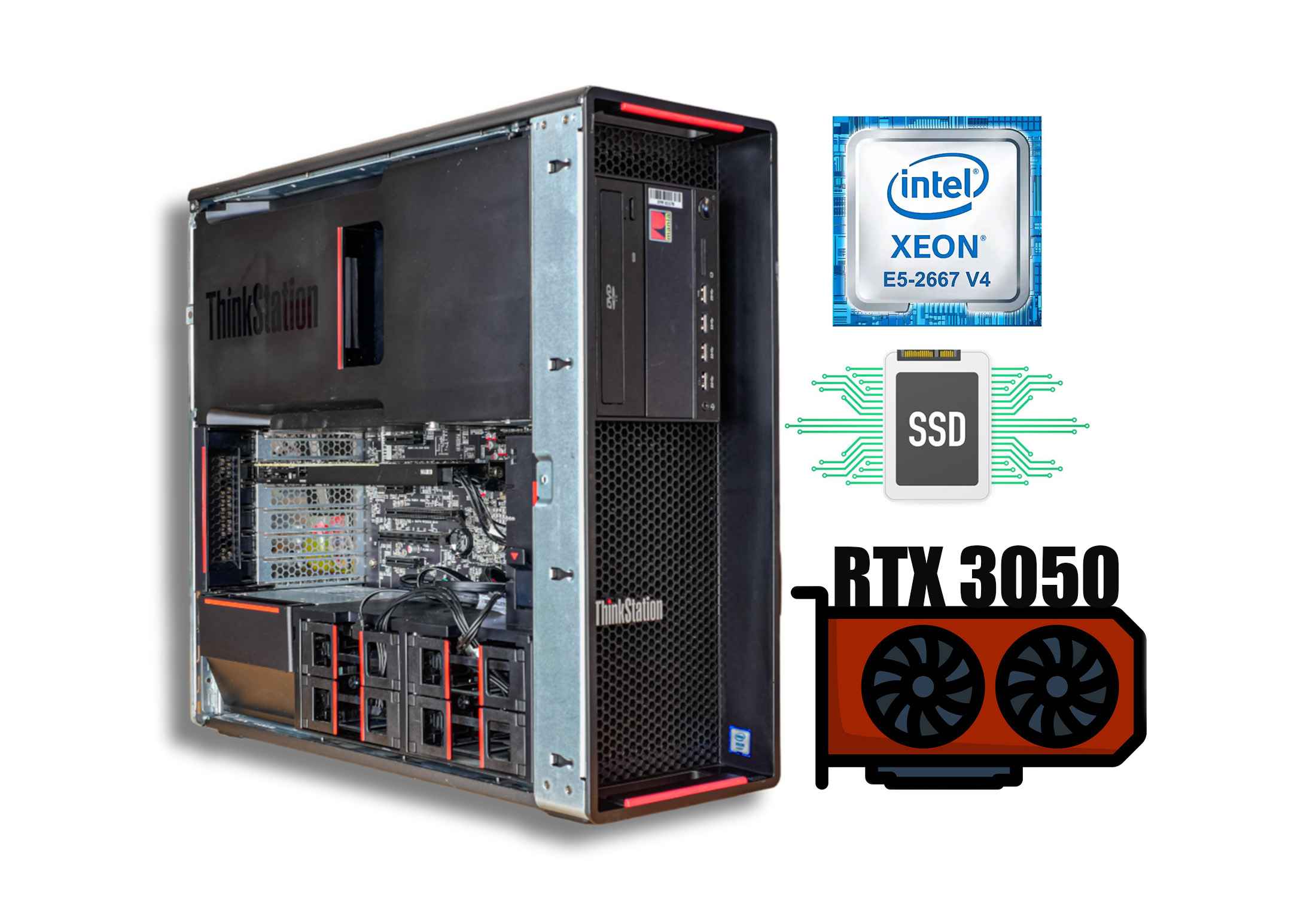 Lenovo Thinkstation P510  E5-2667v4  32GB RAM SSD  RTX 3050