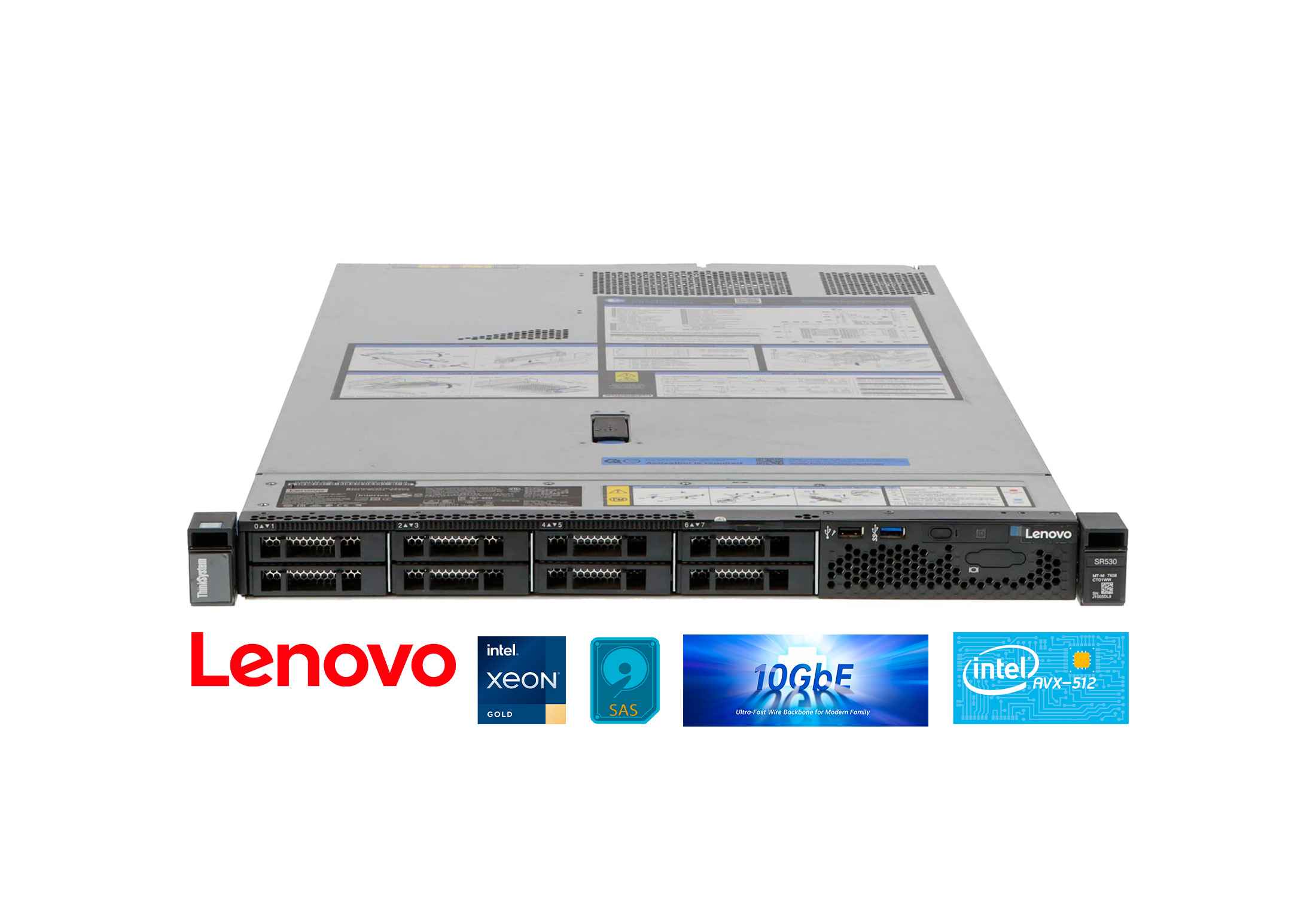 Lenovo ThinkSystem SR530 1U 2x Xeon Gold 6152 128GB RAM 10GbE-c4Seg.jpeg