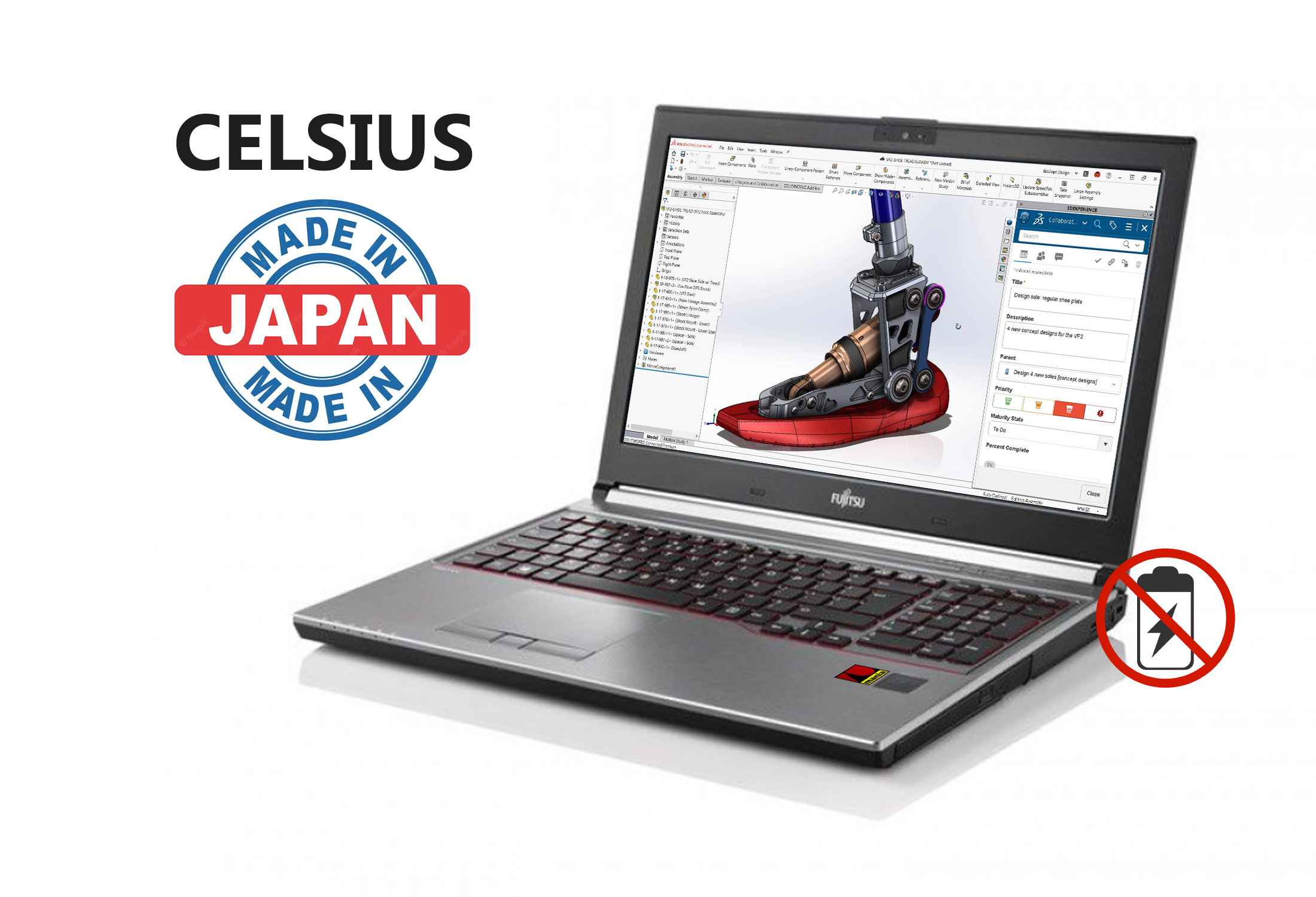 Fujitsu Celsius H770 Xeon E3-1505v6 512GB SSD IPS Quadro M2200M NO BATT