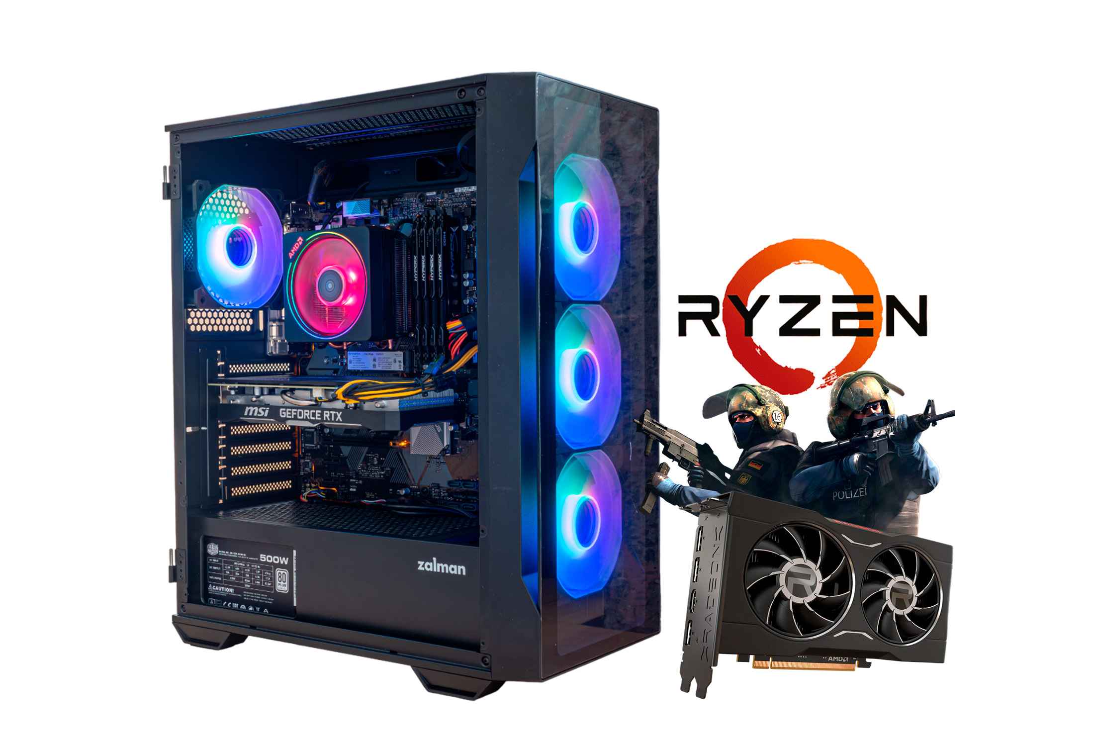 Zalman Ryzen 7 2700X 32GB RAM NVMe RX 5700