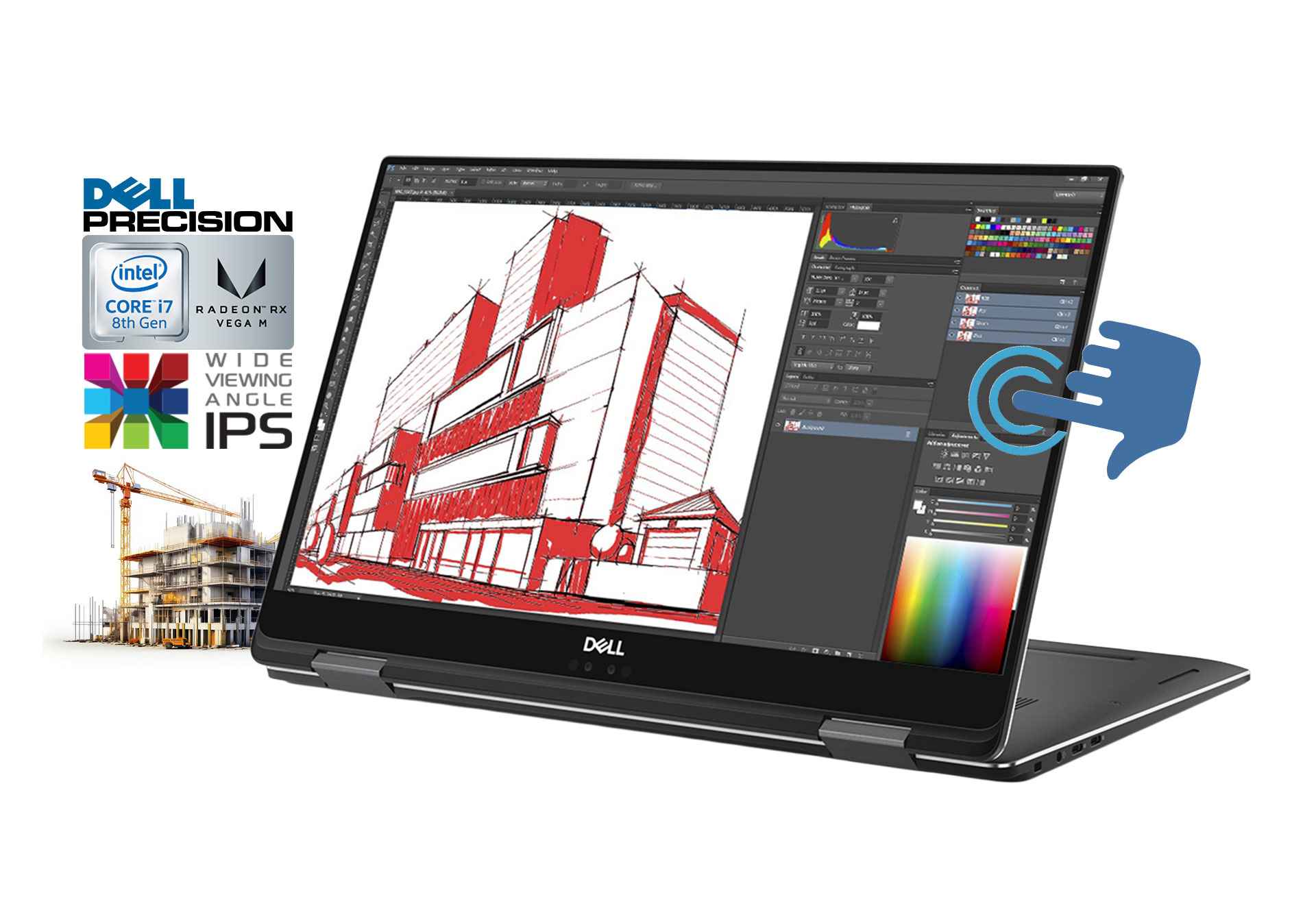 Dell Pracision 5530 2 in 1 i7-8706G FHD IPS Touch Radeon Pro 4GB HBM2