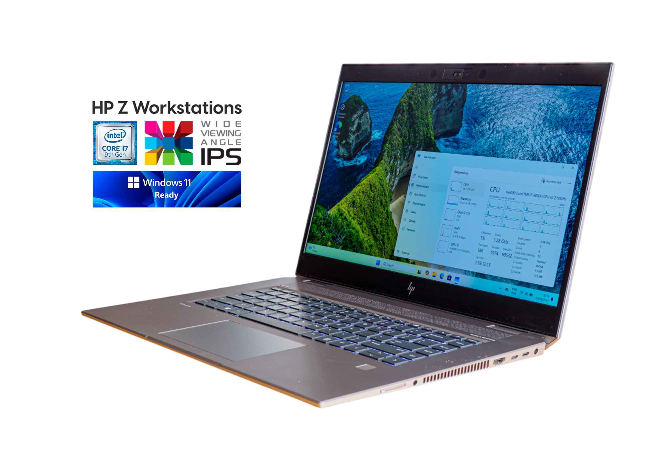 HP Zbook Studio 15 G5 i7-9850H 32GB RAM NVMe FHD IPS Camera