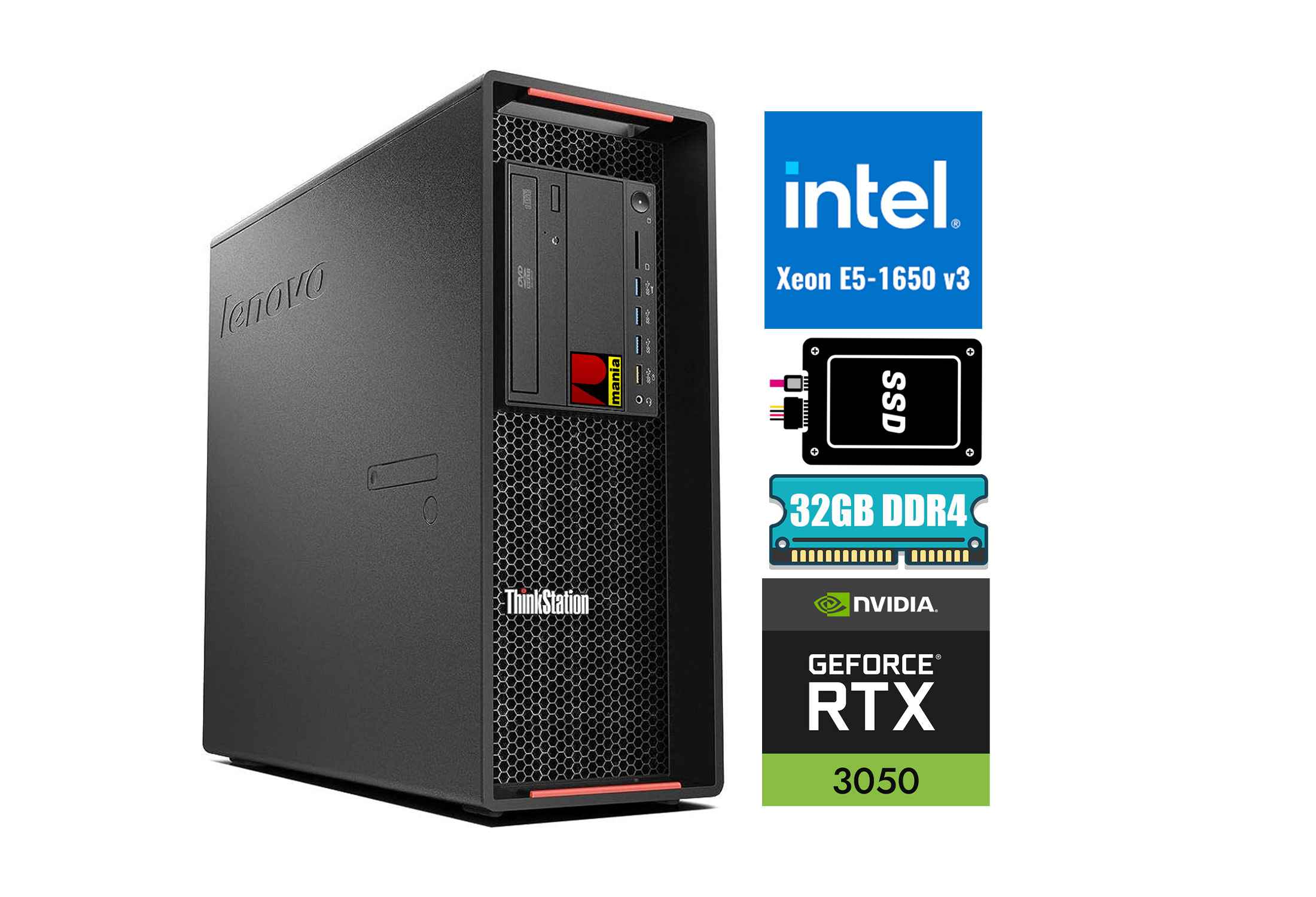 Lenovo Thinkstation P500  Xeon E5-1650v3  32GB RAM RTX 3050