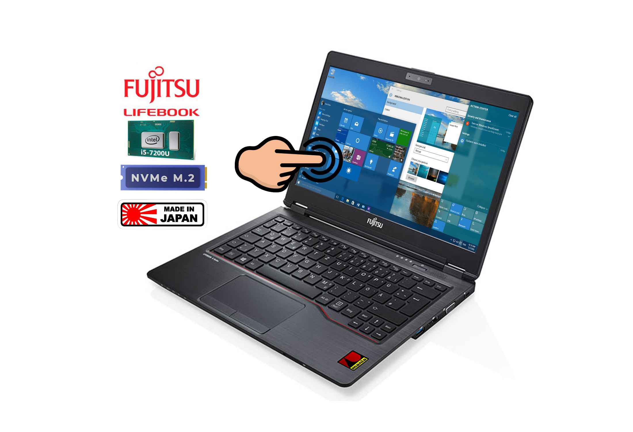 Fujitsu Lifebook U727 i5-7200U NVMe IPS Touch Camera Not Charging