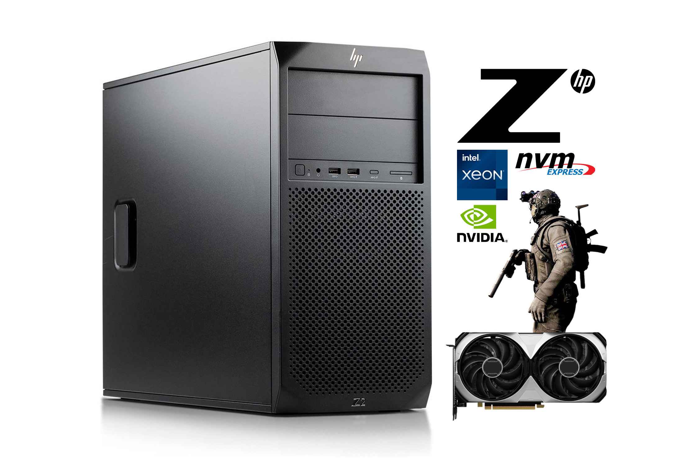 HP Z2 G4 Workstation Xeon E-2276G 512GB NVMe RTX 4070 Super