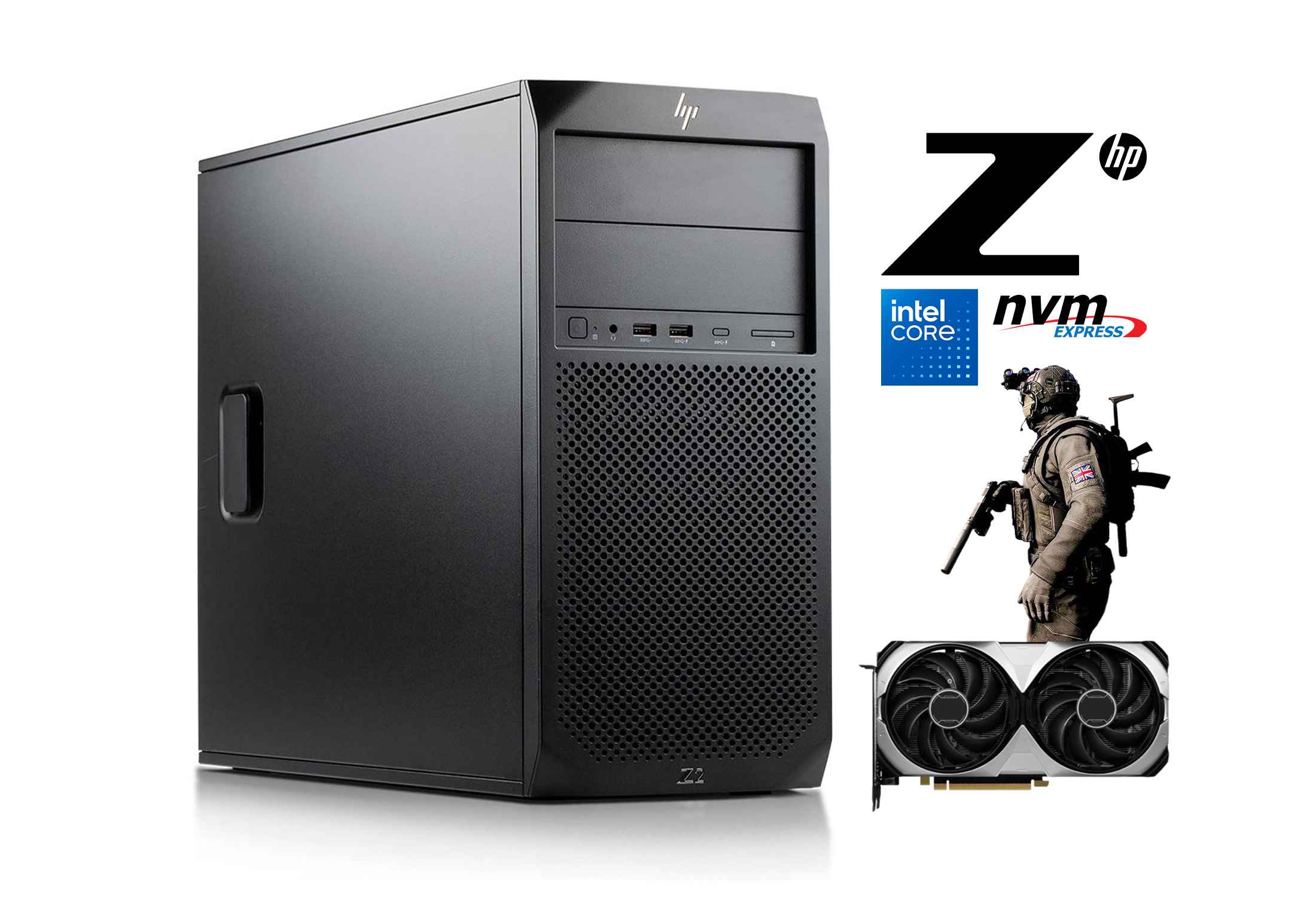 HP Z2 G4 Workstation i7-9700K 32GB RAM 512GB NVMe RX 5700