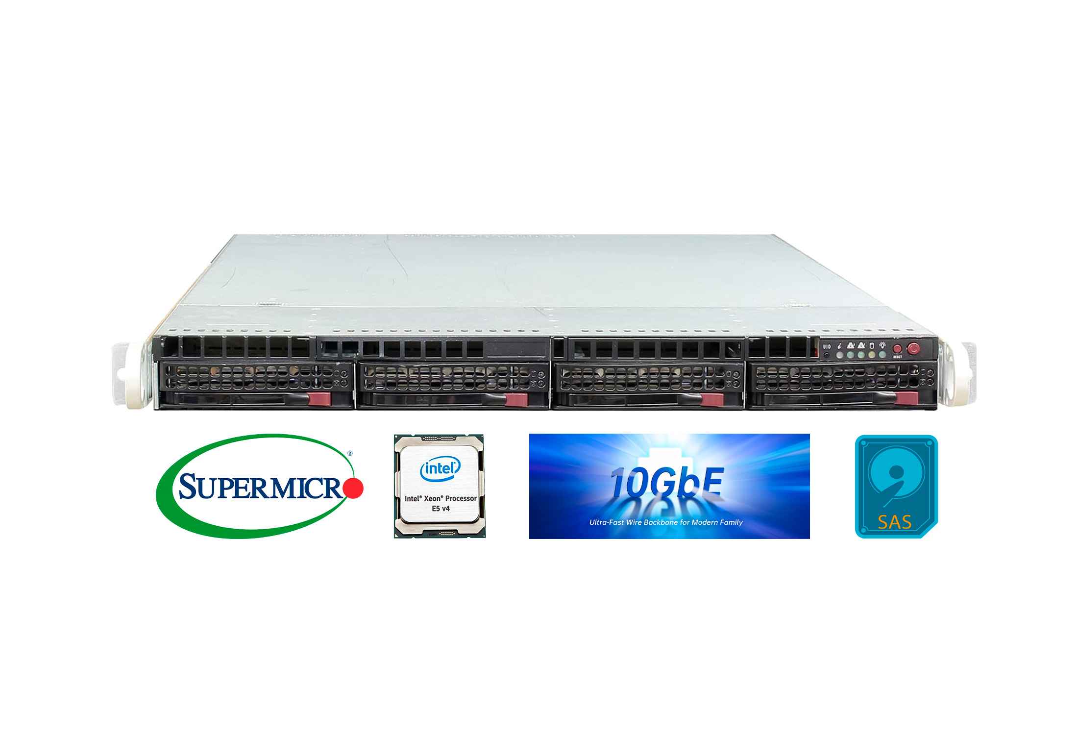 Supermicro CSE 819U 2x Xeon E5-2690 v4 64GB DDR4 RAM 4x 4TB SAS 10GbE