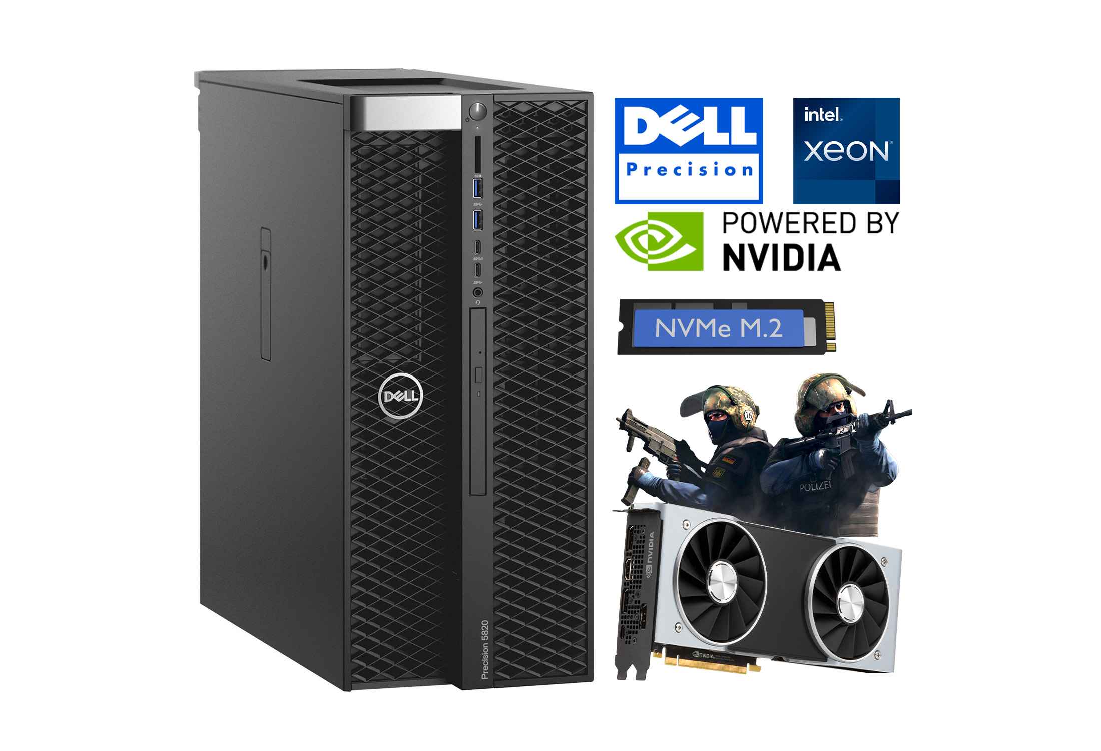 DELL Precision 5820 Xeon W-2155 32GB RAM NVMe RTX 2080 Ti