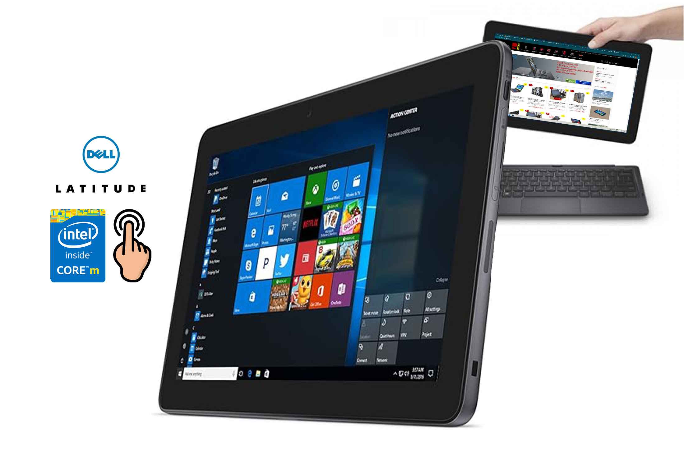 Dell Latitude 5175 Tablet m5-6Y57 8GB RAM 256GB SSD Keyboard